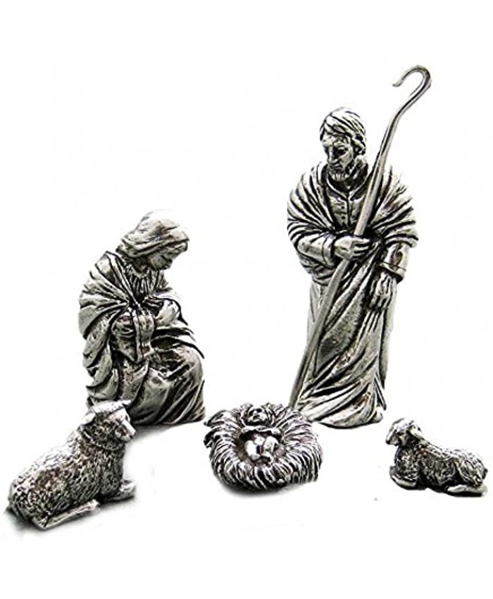 DANFORTH Holy Family Nativity Set Handcrafted Pewter Nativity Set Scene Made in USA