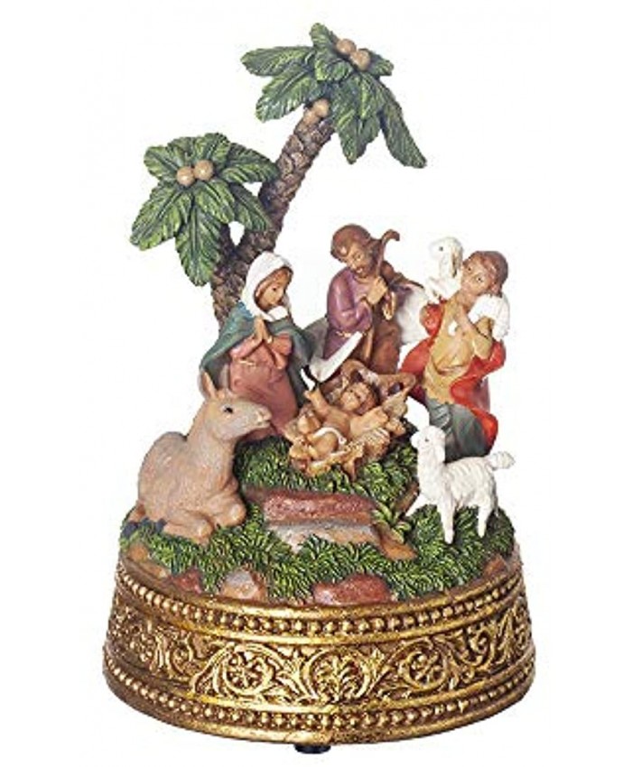 Fontanini Musical Nativity Scene 5.75" H Resin Wind up Giftware Collection Hand Painted Highly Detailed