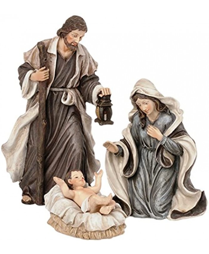 Holy Family 3 Piece 6" Resin Stoneware Nativity Set