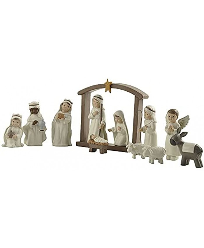 Nativity Set Hand Painted Sculpted Collectable Original Table Ornament Perfect Choice for Christmas Indoor Décor