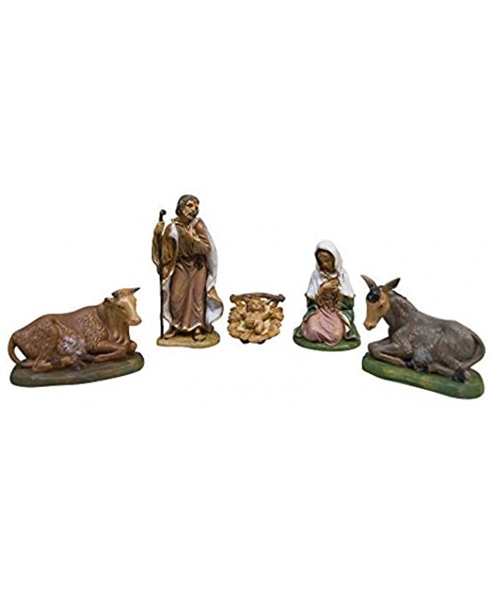 Wedding Nativity Starter Set | Features Baby Jesus Joseph Mary Cow and Donkey | Holy Family Christmas Decoration | Great Christian Gift for New Home and Weddings