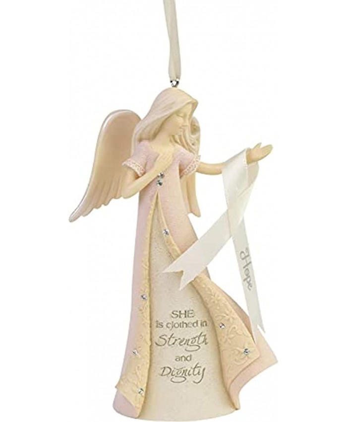 Foundations Stone Resin Hanging Ornaments with S-Hook Breast Cancer Strength & Dignity 6007509