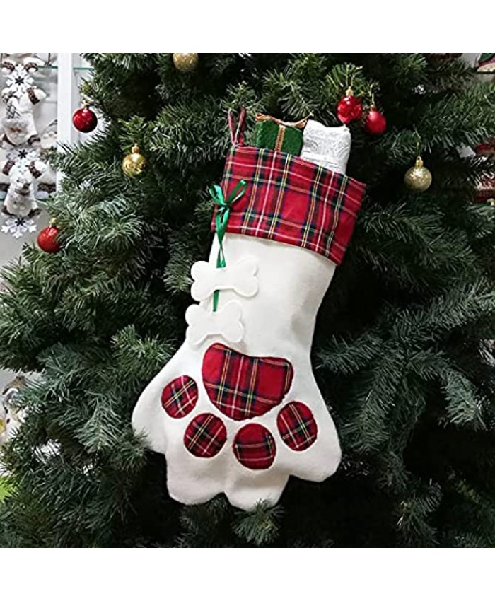 Feonvvir Dog Christmas Stocking,Personalized Cat Christmas Stockings,Hanging Pet Stockings Christmas for Holiday Decoration