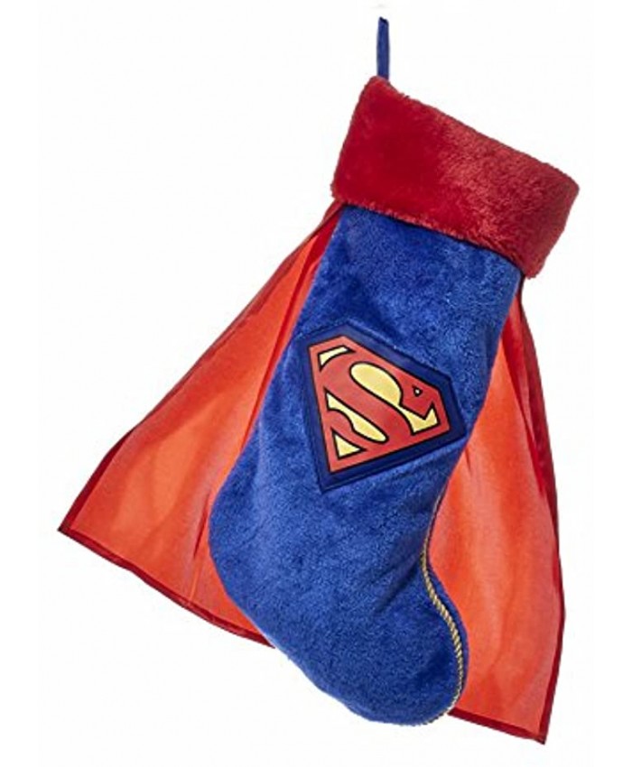 Kurt Adler DC Comics Superman with Cape Applique 19" Stocking