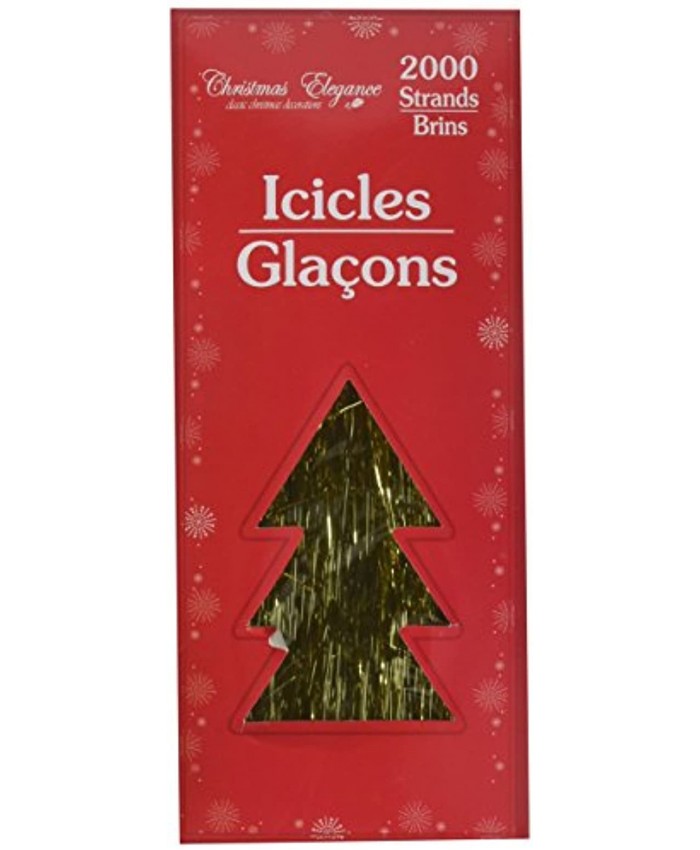 2000 Strands Icicles Tinsel Tree Christmas Decorations Gold