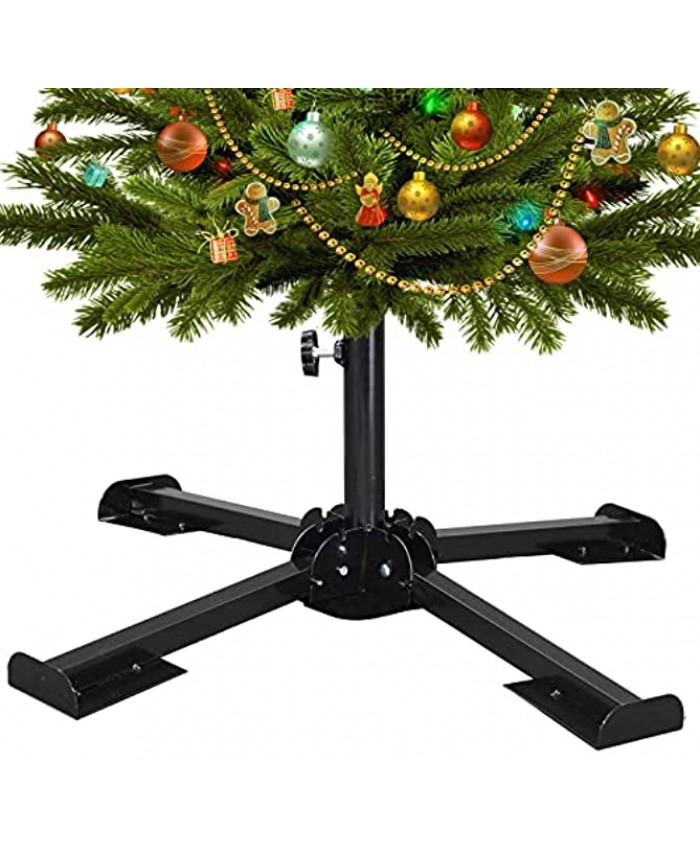 COCOHOME Folding Christmas Tree Stand Heavy Duty Portable Artificial Xmas Tree Stand Base for 6 to 8 Foot Trees and Patio Beach Sunshade Umbrella Inner Diameter 0.98"