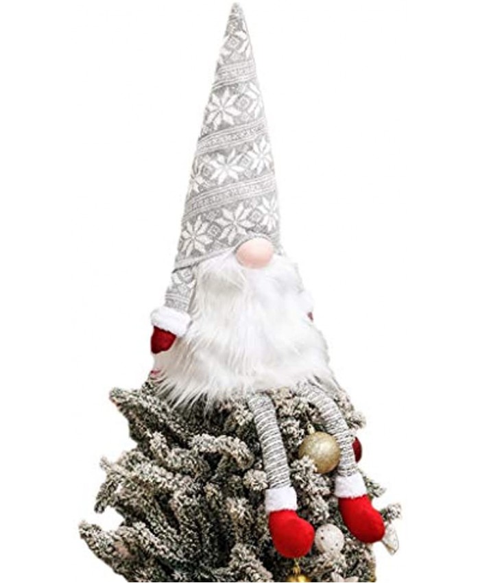 Gnome Christmas Tree Topper,Gnome Christmas Ornaments Santa Gnomes Plush Party Decoration Ornament Supplies