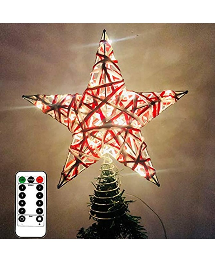 NIGHT-GRING Christmas Tree Topper Star LED Lights Star Treetop Battery Operated Christmas Decorations Xmas Décor