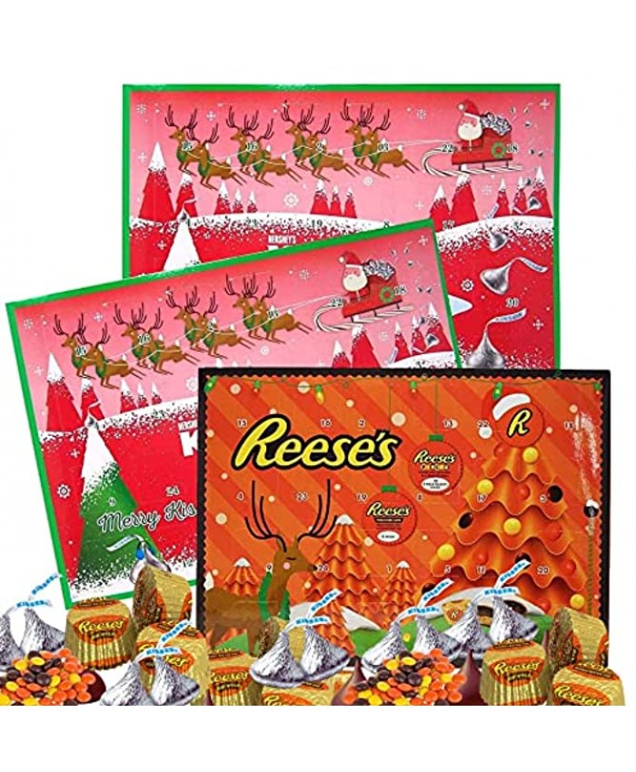 2021 Chocolate Advent Calendar Countdown to Christmas Tracker for Boys and Girls Pack of 3