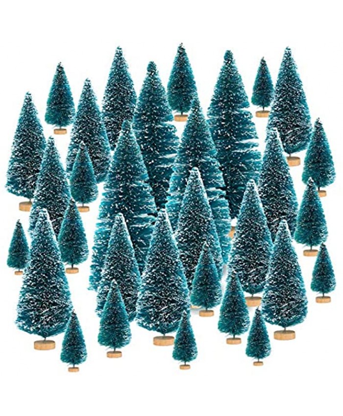 FUTUREPLUSX Artificial Mini Christmas Trees 20PCS Mini Pine Tree for Miniature Scenes Designing Christmas Table Top and Xmas Holiday Party Decor