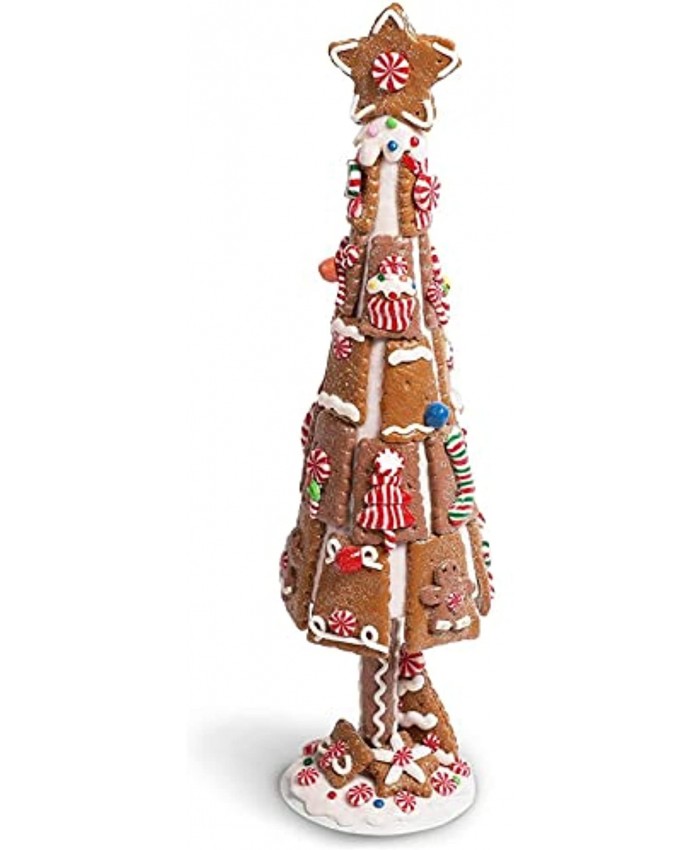 Gingerbread Christmas Tree Dining Table Centerpiece 15 Inches