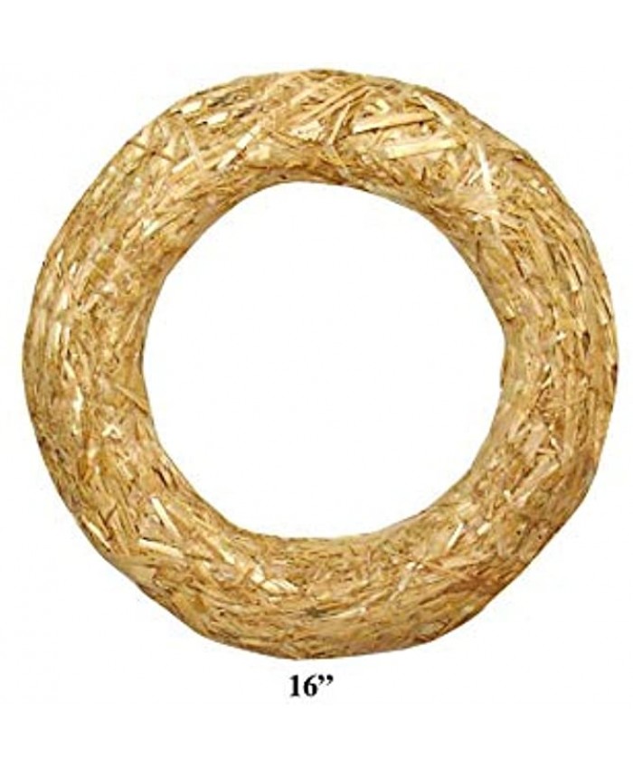 Afloral Natural Straw Wreath Fall Decoration 16"