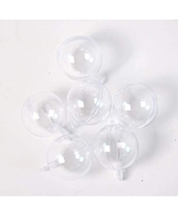 Patty Both 30mm Clear Plastic Acrylic Fillable Ball Ornament Pkg of 24