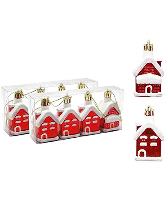 Christmas House Decorations Xmas Tree Hanging Ornaments – New Year Party Hanging Pendant Christmas Decorations Gift Christmas House（8PCS）