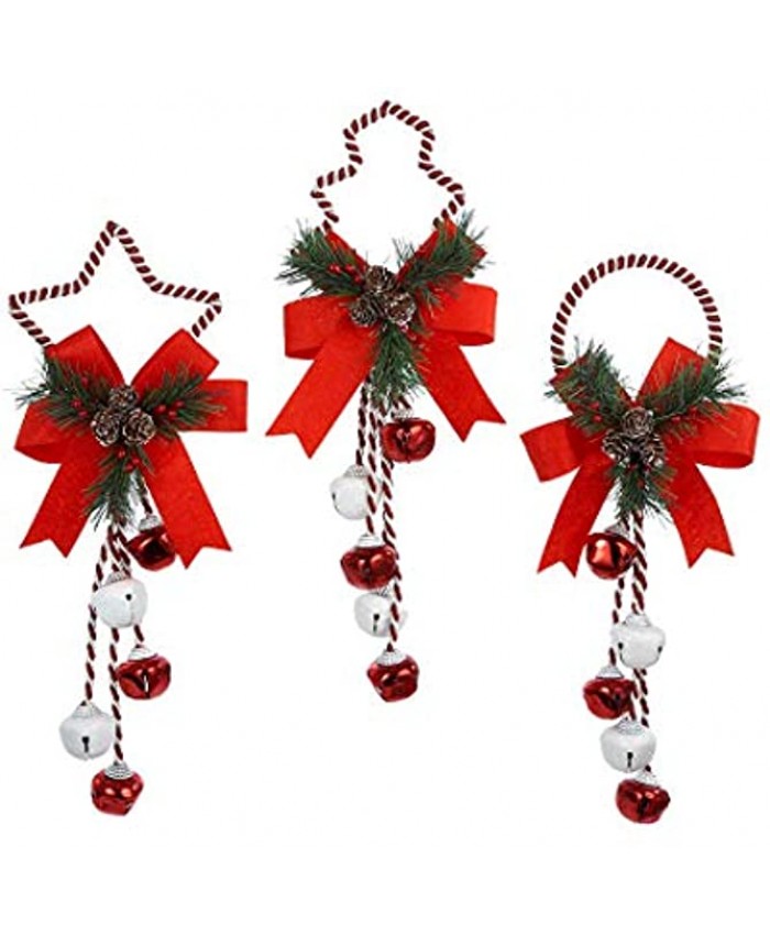 Kurt Adler 14" Metal Christmas Bell Door Hanging Ornament Set of 3