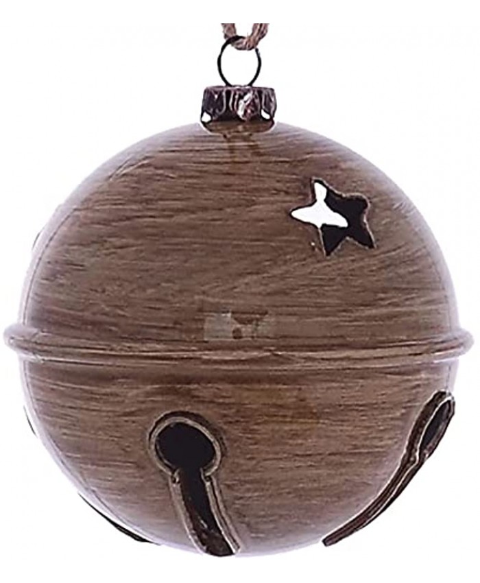 Vickerman 3" Brown Wood Grain Bell Ornament. These Ornaments are The Perfect Addition to Any Holiday Decorating Project. They Feature a Light Wood Grain Pattern. Includes 6 Pieces per Pack.