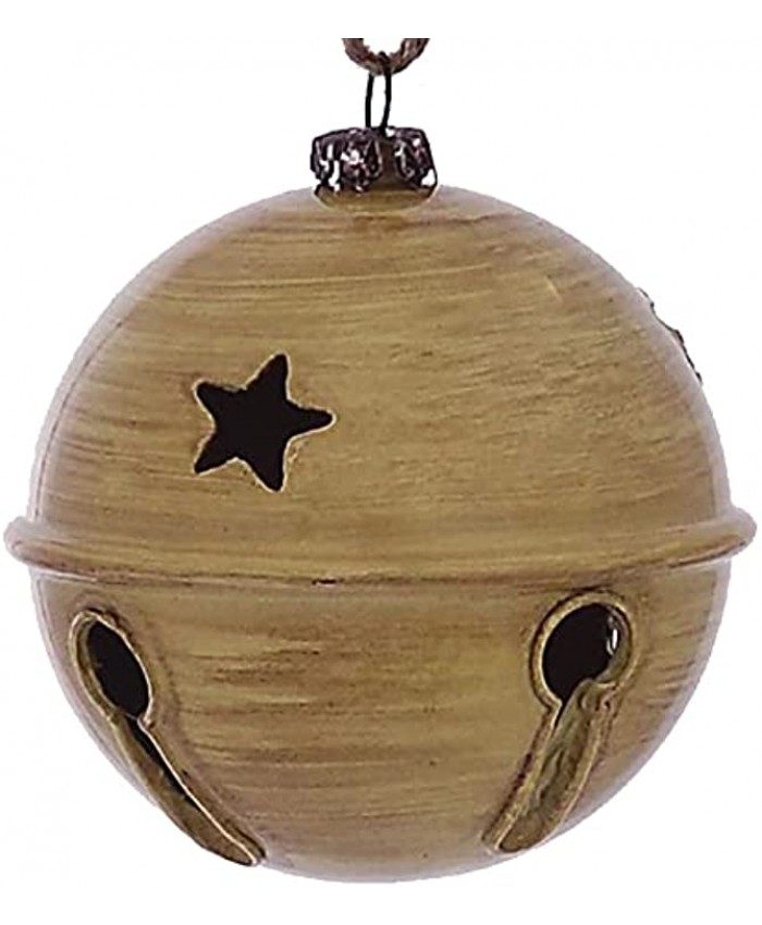 Vickerman 3" Tan Wood Grain Bell Ornament. These Ornaments are The Perfect Addition to Any Holiday Decorating Project. They Feature a Light Wood Grain Pattern. Includes 6 Pieces per Pack.