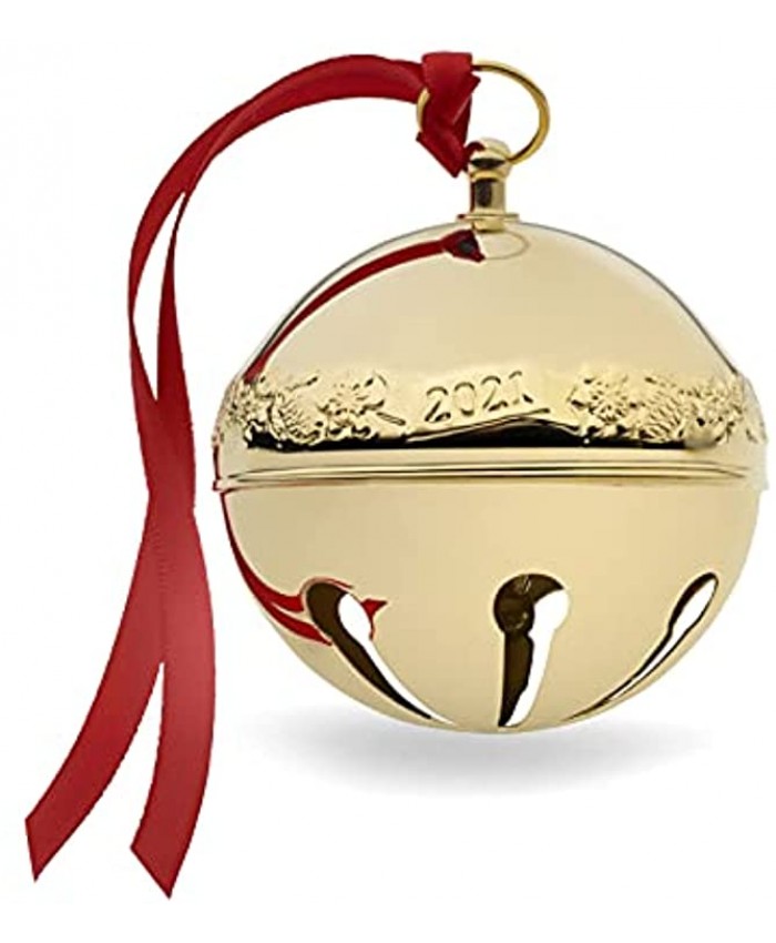 Wallace 32nd Edition 2021 Gold Plated Sleigh Bell Ornament Gold