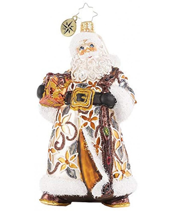 Christopher Radko Hand-Crafted European Glass Christmas Decorative Figural Ornament Bountiful Basket Traveler