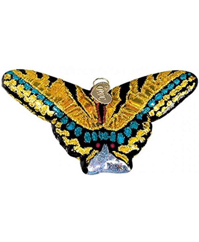 Old World Christmas Ornaments: Butterfly Collection Glass Blown Ornaments for Christmas Tree Swallowtail Buttferly Multicolor 2.500 12164