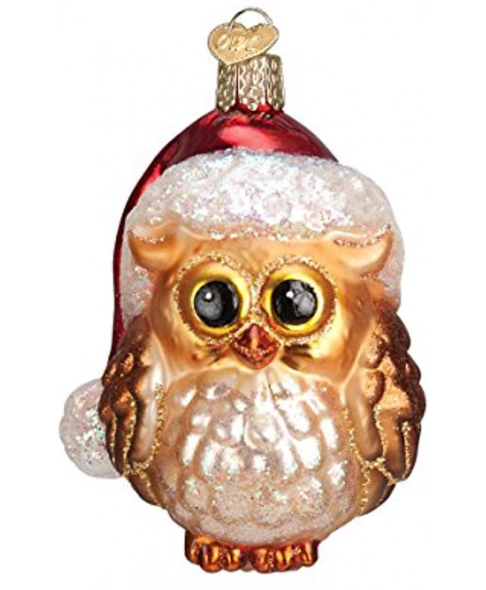 Old World Christmas Ornaments Santa Owl Glass Blown Ornaments for Christmas Tree