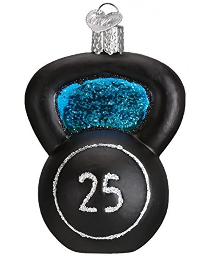 Old World Christmas Sports Collection Glass Blown Ornaments for Christmas Tree Kettlebell Weight