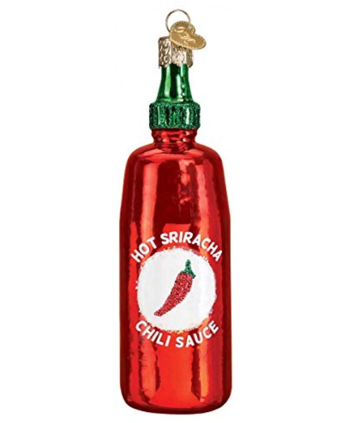 Old World Christmas Sriracha Sauce Glass Blown Ornaments for Christmas Tree
