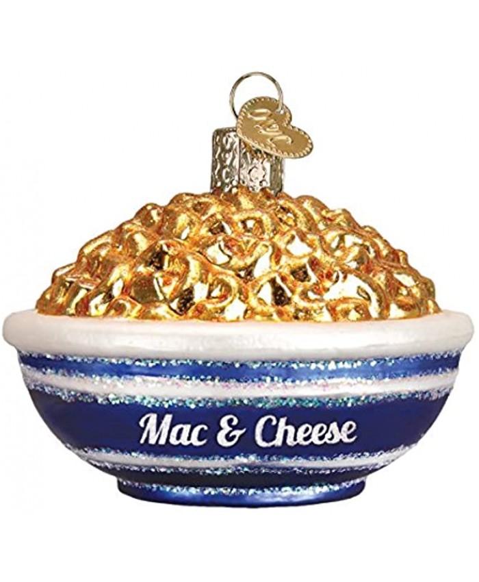 Old World Christmas Various Foods Glass Blown Ornaments for Christmas Tree Bowl of Mac & Cheese