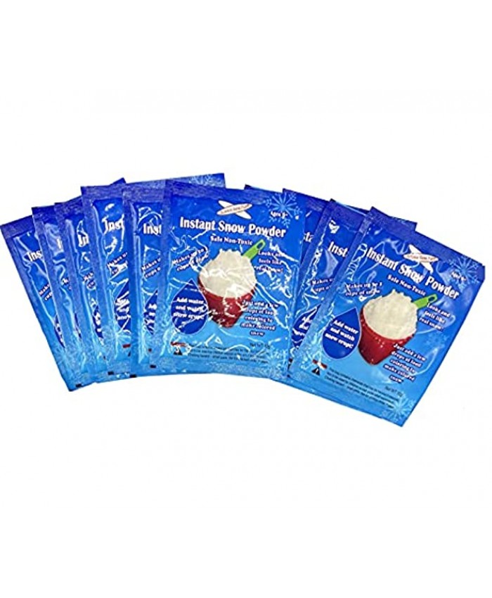 10 Pack Instant Snow Tm Powder Will Make About 40 Cups of Fluffy Instantly Snow. Model: