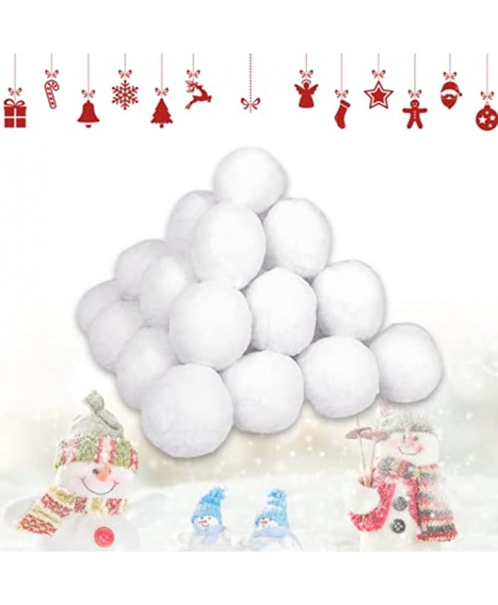 climafusion 50 Pack Indoor Snowballs Fight Set Parent-Child Interaction Snowball Fights 3 Inch Christmas Winter Holiday Realistic Fake Snow Toys for Indoor and Outdoor Snow Fight or Toss Game