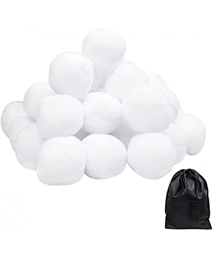 Cooraby 25 Pieces 2.6 Inches Indoor Snowball Fake Snowball Funny Snowball Fight Realistic and Interesting for Winter Game
