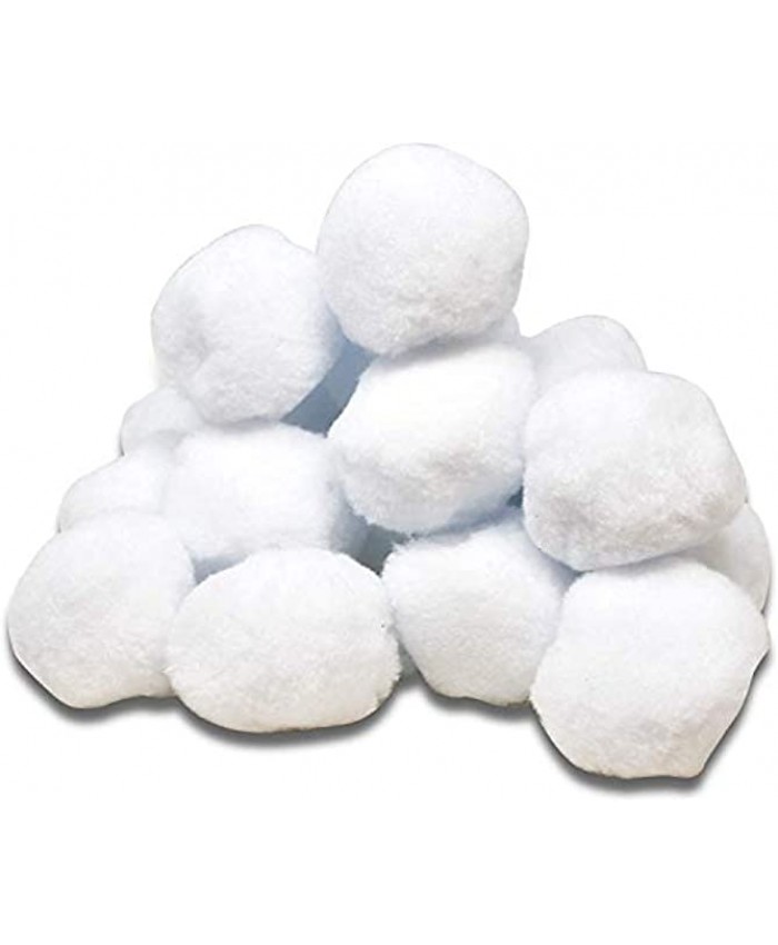 Gift Boutique 40 Pack Indoor Plush Snowballs White Christmas Fake Snowball 3.5 inch for Adults & Kids Fun Play Time Snow Fight Toy Ball Game Winter Holiday Decorations