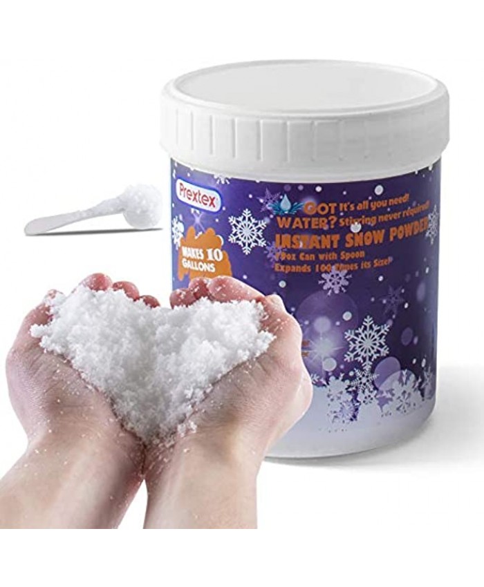 Instant Snow Powder Makes 10 Gallons of Artificial Snow Perfect for Christmas Tree Decoration Village Displays Holiday and Winter Crafts and Fake Snow Play and Great for Cloud Slime