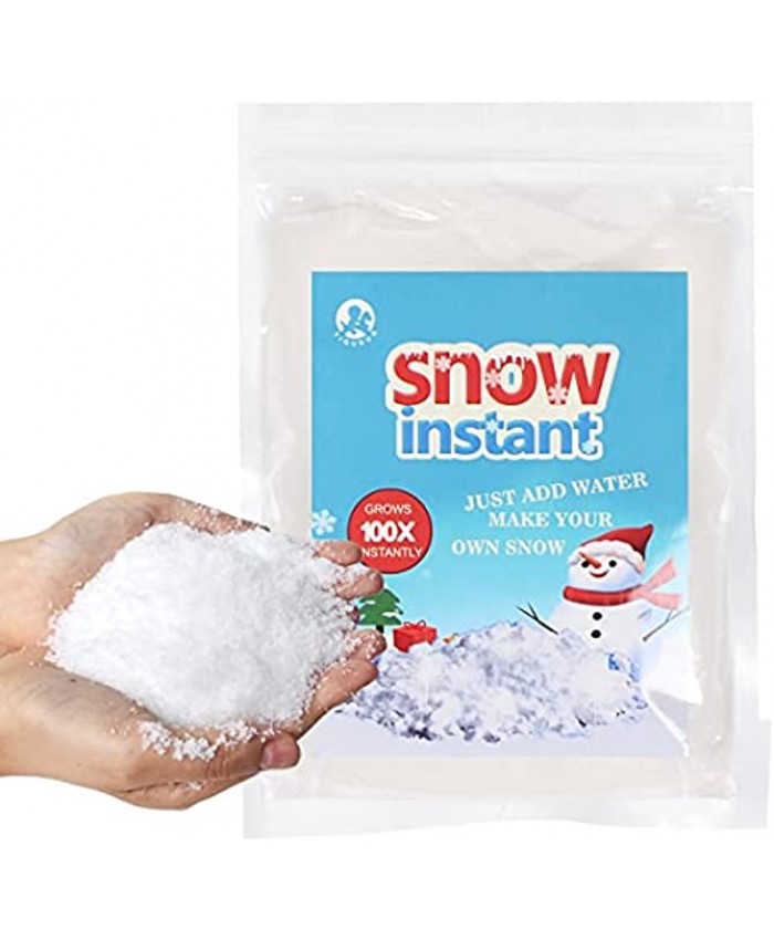YIQUDUO Fake Snow Artificial Snow Fake Snow Powder Makes 5 Gallons Snow Perfect for Christmas Tree Decoration Winter Crafts