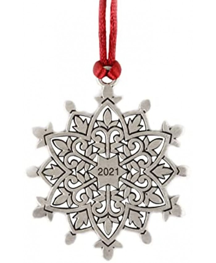 TZSSP Pewter Decorative Hanging Ornaments Holiday 2021 Christmas Ornament,Snowflake