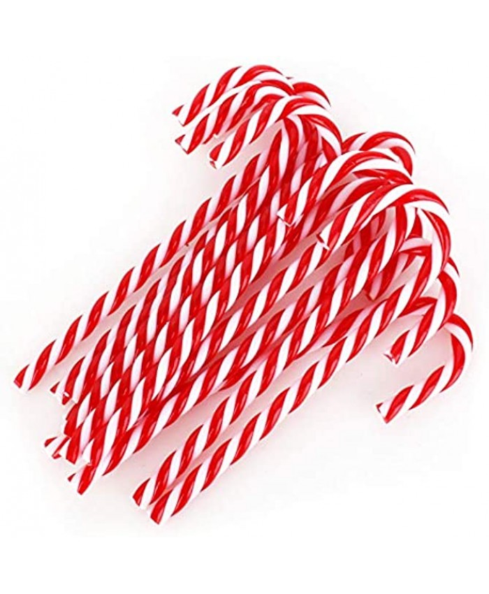 Vesil Red White Candy Cane Christmas Tree Hanging Ornaments 12 pcs