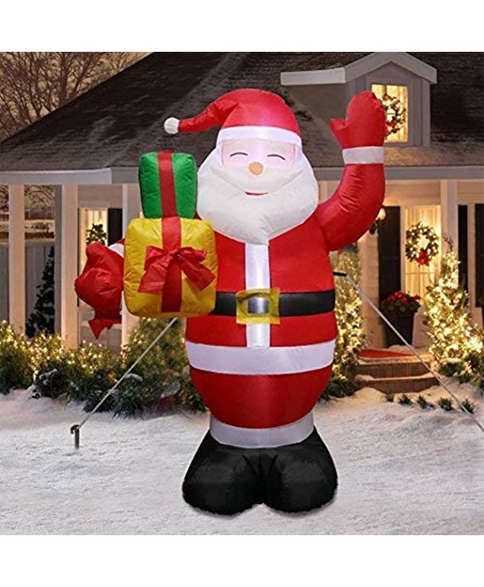 AerWo 5ft Christmas Inflatables Greeting Santa with Light Christmas Blow Up Yard Decoration for Christmas Yard Decoration Outdoor and Indoor Inflatables
