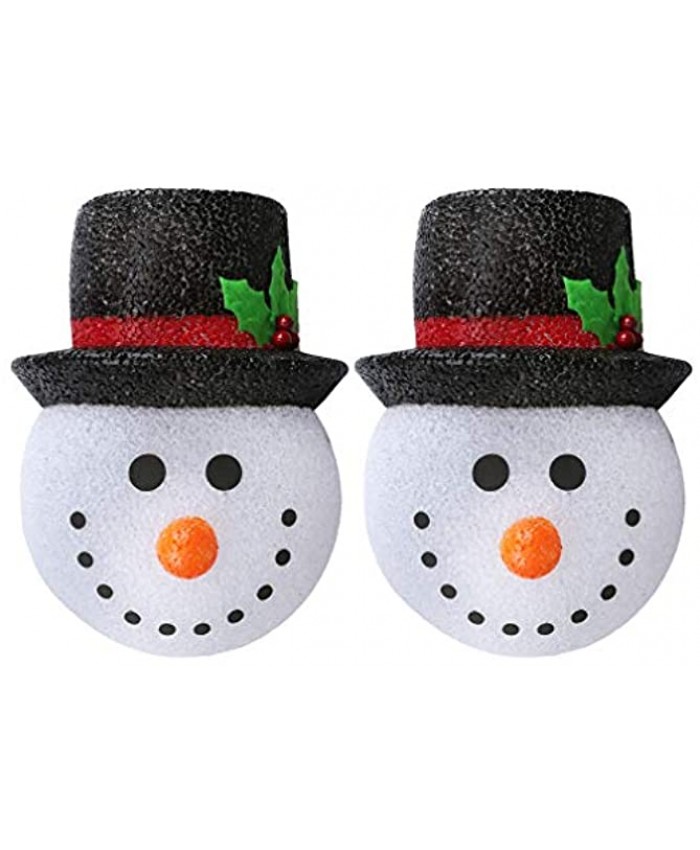 Hooqict 2 Pack Christmas Porch Light Covers Outdoor Christmas Snowman Porch Light Covers for Christmas Decorations Holiday Porch Lamp Post Lantern Décor