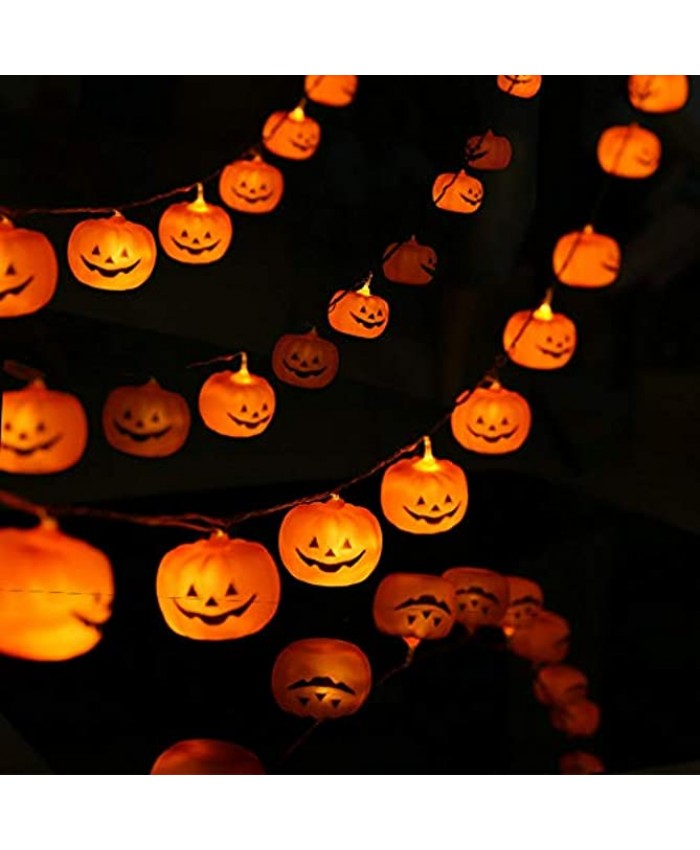 KAILEDI Halloween String Lights LED Pumpkin Lights Holiday Lights for Outdoor Decor,2 Modes Steady Flickering Lights20 One Pumpkin Lights 9.8 feet Pumpkin