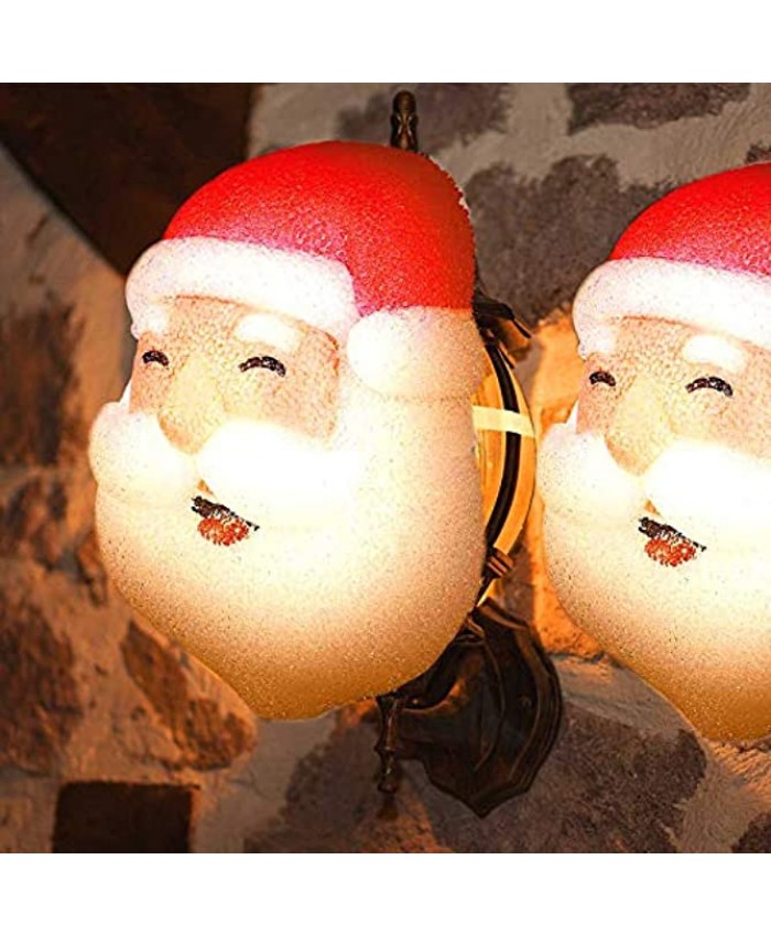 MAOYUE 2 Pack Christmas Porch Light Covers Santa Claus 12.5 Inch Holiday Light Covers for Porch Lights Garage Lights Christmas Outdoor Decorations