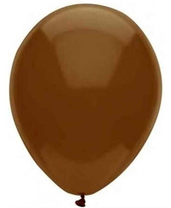 12 Inch Chestnut Brown Latex Balloons 72CT