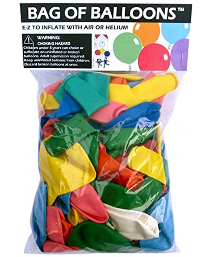 Bag of Balloons 72 ct. Assorted Color Latex Balloons
