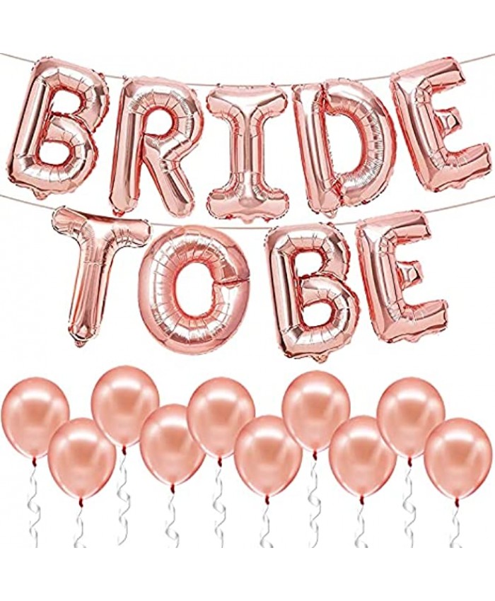 Big Rose Gold Bride To Be Balloons 16 Inch Bachelorette Party Decorations | Rose Gold Bride Balloons for Bridal Shower Decorations | RoseGold Bride To Be Balloon for Wedding Bachelorette Balloons