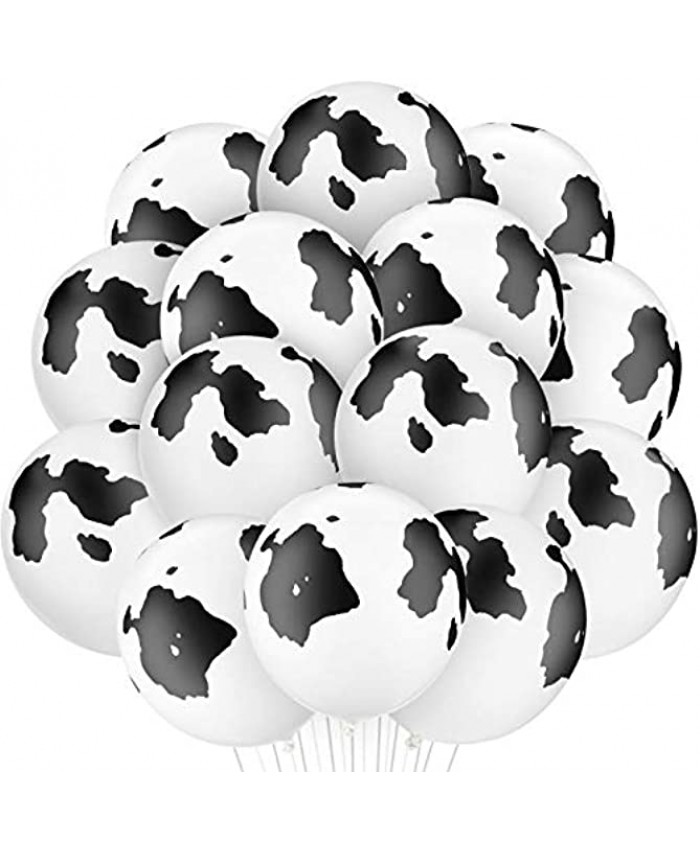 Cow Balloons Latex Balloons Funny Print Cow Balloons for Birthday Party Supplies Decorations 24 Pieces