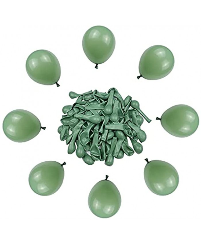 Janinus Sage Green Balloons 5 Inches 50 PCS Olive Green Party Balloons Sage Green Latex Balloons Birthday Balloons