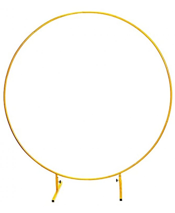 LANGXUN Φ7.2ft 2.2m Large Size Golden Metal Round Balloon Arch kit for Birthday Party Decoration Wedding Decoration Graduation Decorations and Baby Shower Photo Background Decoration Christmas Decorations