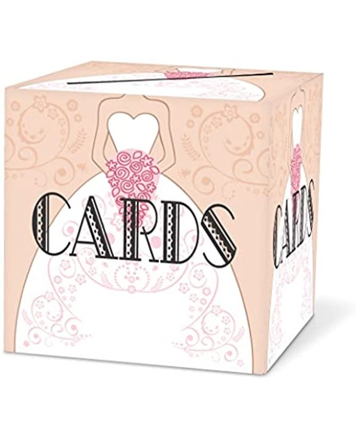 Pink Card Box – 8”8”8” Gift Or Money Box Holder for Wedding Bridal Shower Engagement Party Favor Decorations 1 Sethezi-A002