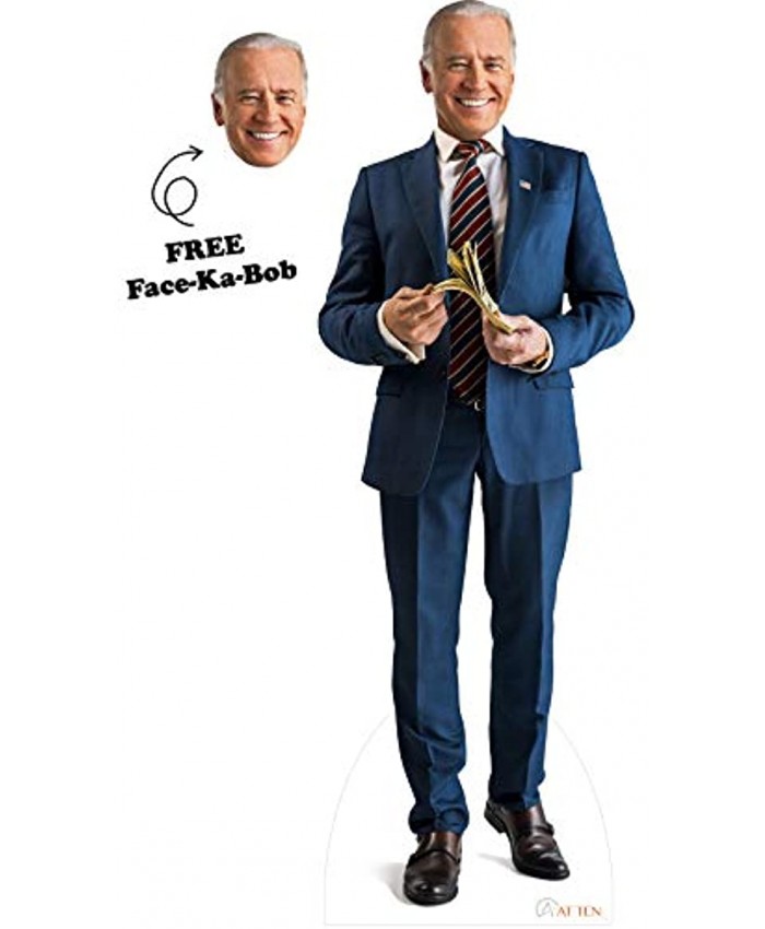 AT TEN Joe Biden Cardboard Cutout Standee Standup Life Size Joe Biden Cutout Realistic Set of 2 Joe Biden Mask Biden Poster Joe Biden Celebrity Mask