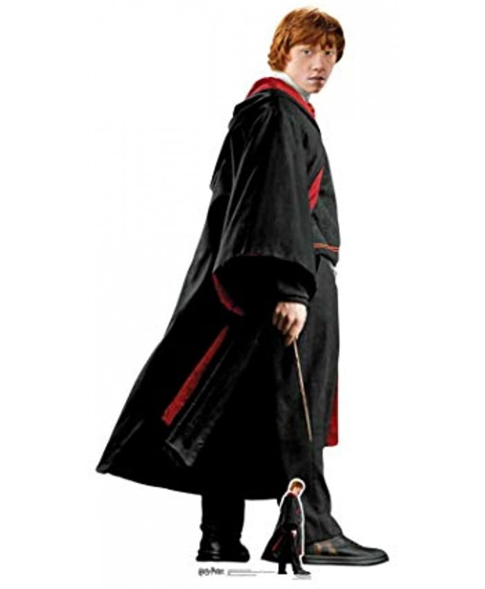 From the Official Harry Potter Books Lifesize Cardboard Cutout of Ron Weasley Rupert Grint Hogwarts School of Witchcraft and Wizardry Uniform 176 cm Tall