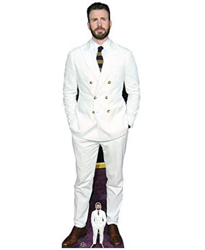 Star Cutouts Ltd CS890 Chris Evans Lifesize Cardboard Cutout with Free Mini Standee for Fans Gifts Birthdays & Parties Multicolour